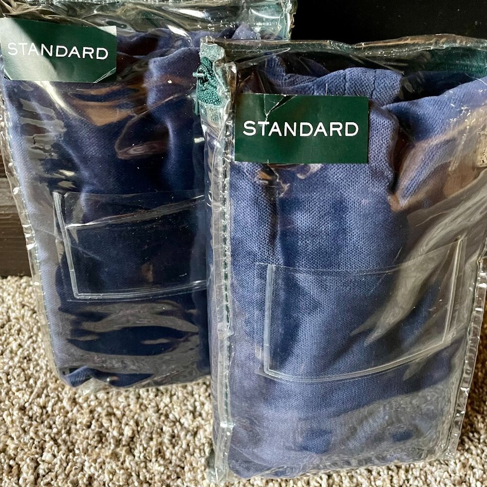 LIvorno Dark Navy Blue Velvet Standard Shams from Ralph Lauren